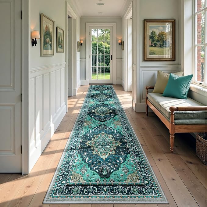 RELEANY Area Rugs 3'x12' Runner Rug Non Slip Washable by RELEANY
