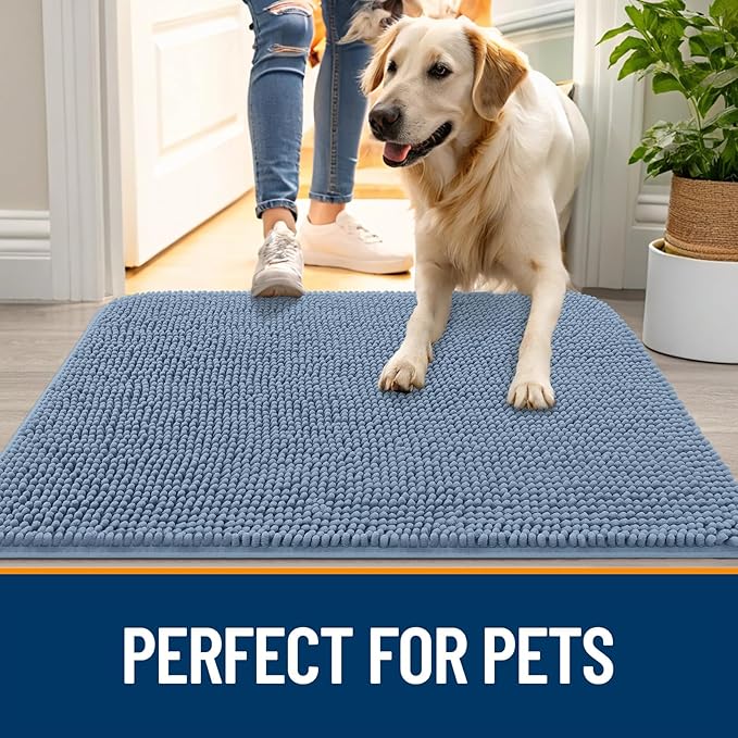 OLANLY Dog Door Mat for Muddy Paws 44x24, Absorbs Moisture and Dirt, Absorbent - Image 6
