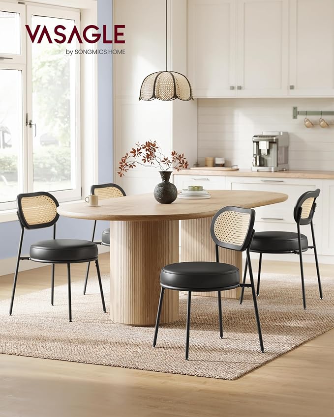 VASAGLE Dining Chairs, Set of 2 Accent Chair for Dining Room Kitchen, with Bo...