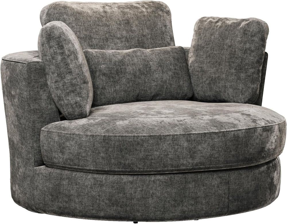 Chifee & Vingol 49.6" Oversized Swivel Accent Chair, Upholstered Rou...