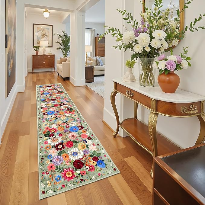 Rug for Hallways Kitchen Rug 2'6" x 14', Non Slip Washable Rugs - Image 5