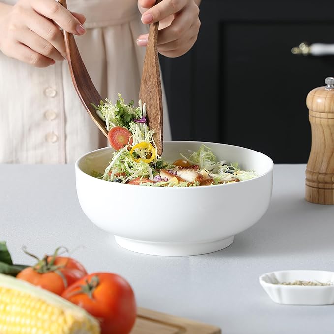 MALACASA Large Serving Bowls - 60 OZ Salad Bowls Set of 2 - Image 7