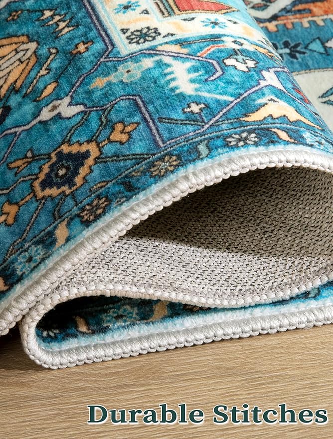 SERISSA Boho Kitchen Runner Rug, 3x7 Washable Non-Slip Runner Rug - Image 8