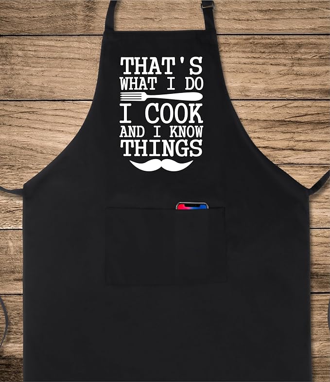 Xornis 100% Cotton Funny Apron for Men Women Adjustable Bib Aprons - Image 2