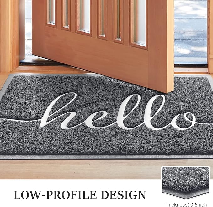 BeneathYourFeet Door Mat, Welcome Mat Low Profile Front Doormat Indoor Outdoor - Image 4