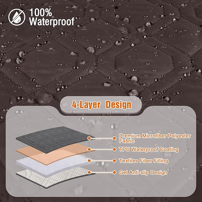 VANSOFY Waterproof Recliner Couch Covers, Sofa Covers 1-Piece Washable - Image 5