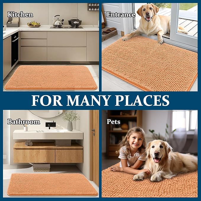 OLANLY Dog Door Mat for Muddy Paws 59x20, Absorbs Moisture and Dirt, Absorbent - Image 8
