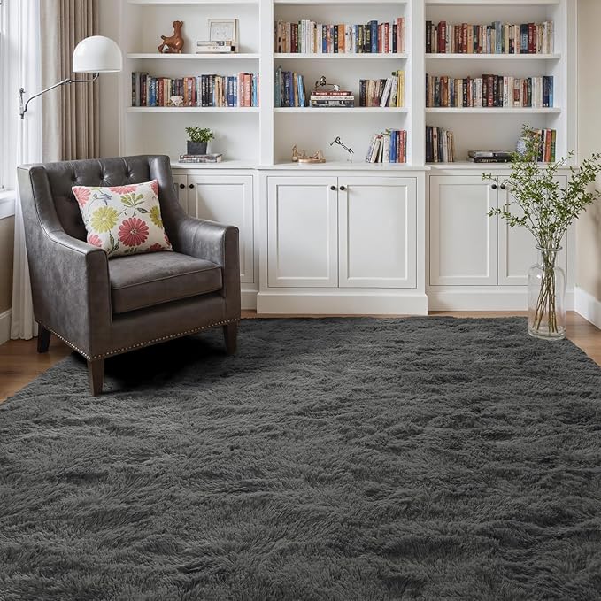 5x7 Ft Shag Area Rug for Bedroom, Ultra Soft Fluffy Furry Rugs for Living Room - Image 3