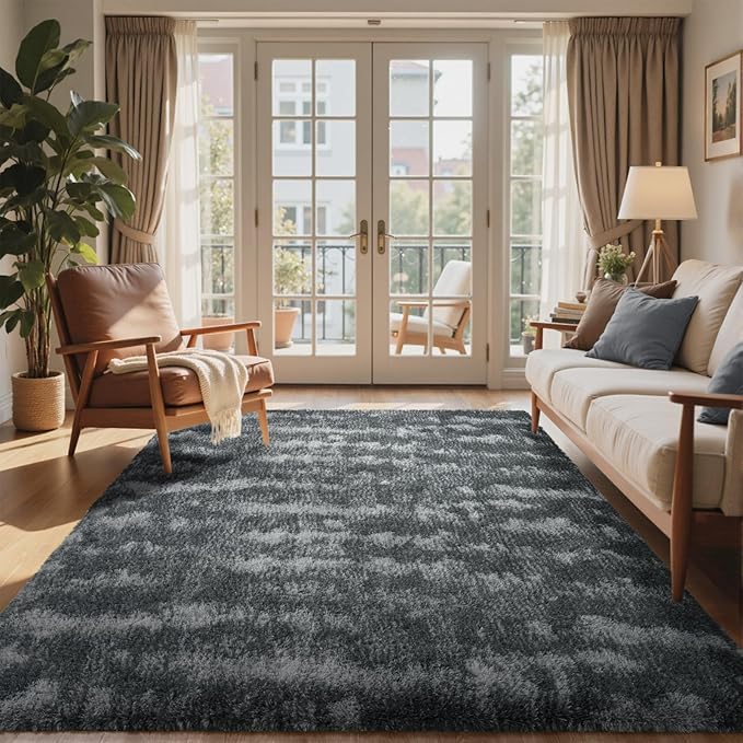 6x9 Ft Large Shag Rugs for Living Room Decor, Tie-Dyed Ultra Soft Fluffy Furry - Image 2