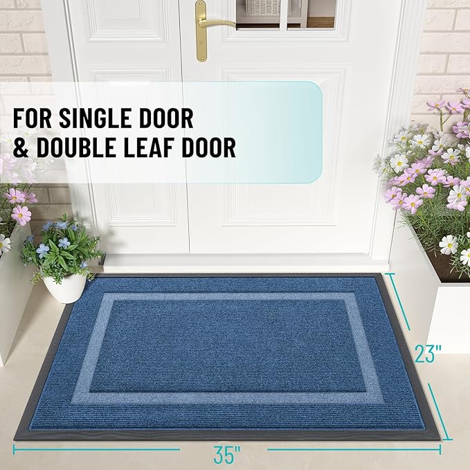 OLANLY Front Door Mat Indoor Outdoor Entrance, Waterproof All-Season, - Image 2