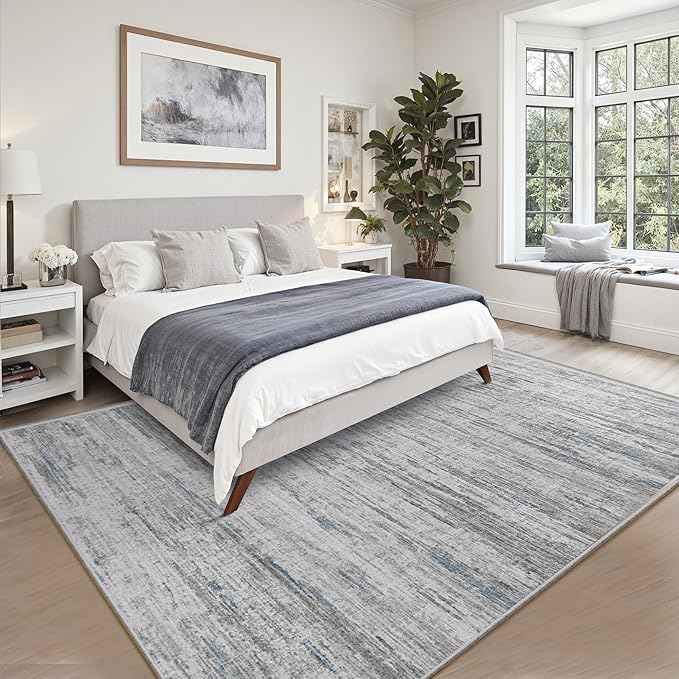 8x10 Area Rugs for Living Room, Modern Abstract Non-Slip Backing Washable Rugs - Image 6