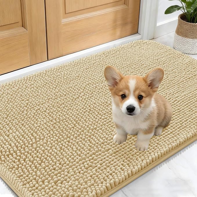 OLANLY Dog Door Mat for Muddy Paws 30x17, Absorbs Moisture and Dirt, Absorbent by OLANLY
