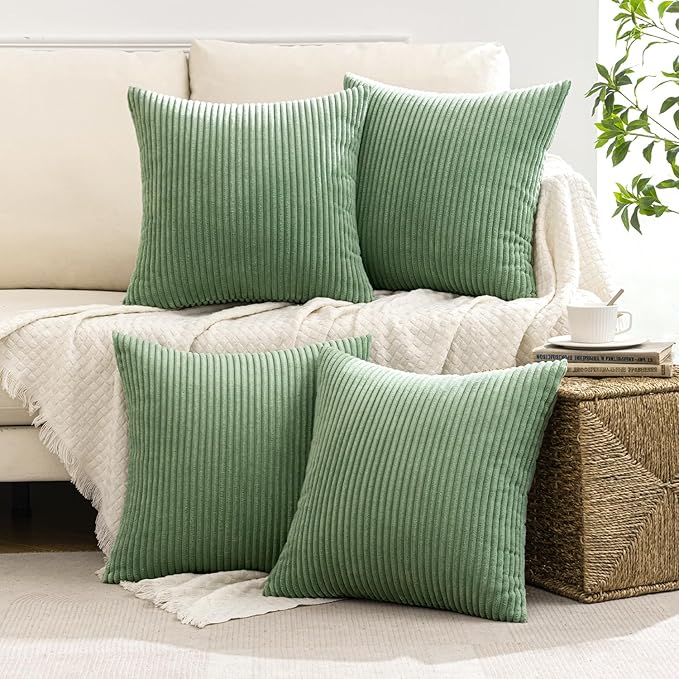 MIULEE Boho Farmhouse Throw Pillow Covers 18x18 Inch Set of 4 Mordern Nordic - Image 2