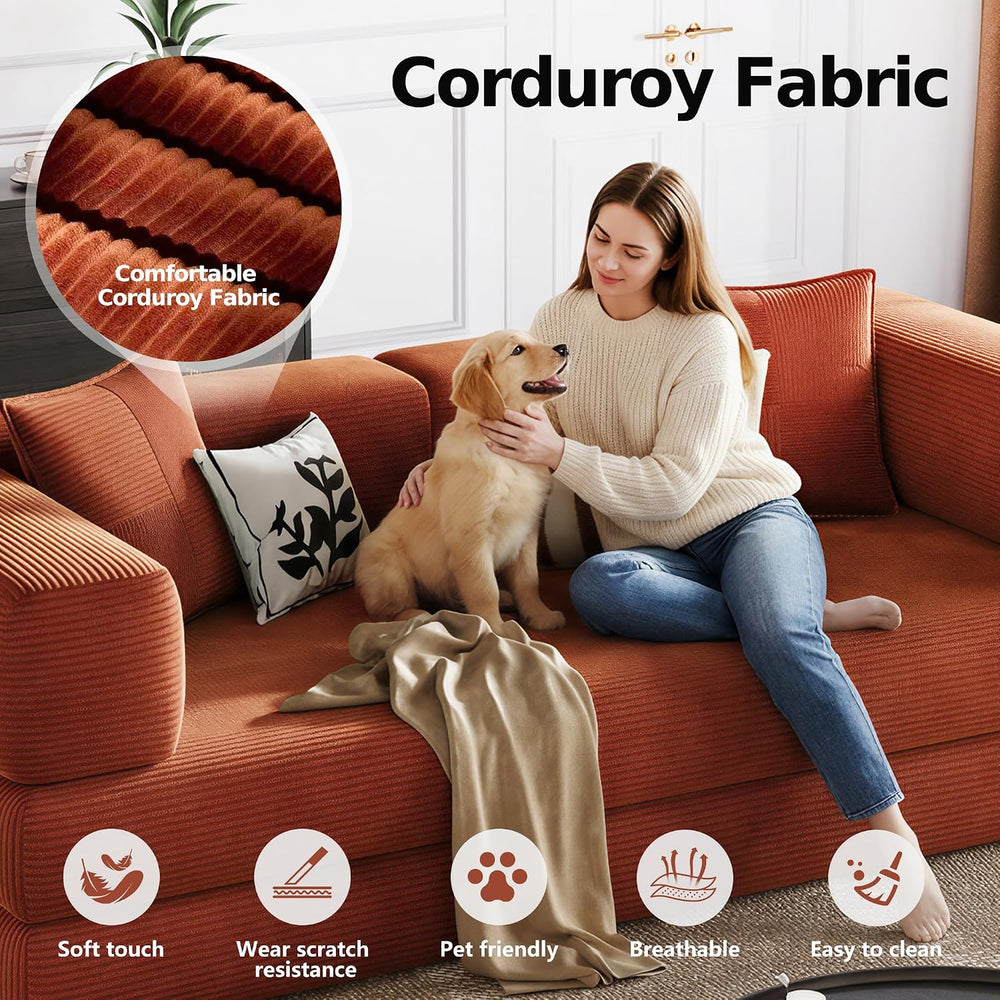 78.8'' Boneless Sleeper Sofa Bed,Convertible Futon Couch with Storage...