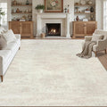 Area Rugs 9x12 Living Room: Vintage Boho Neutral Washable Rug Indoor Soft Large by Luxturiy