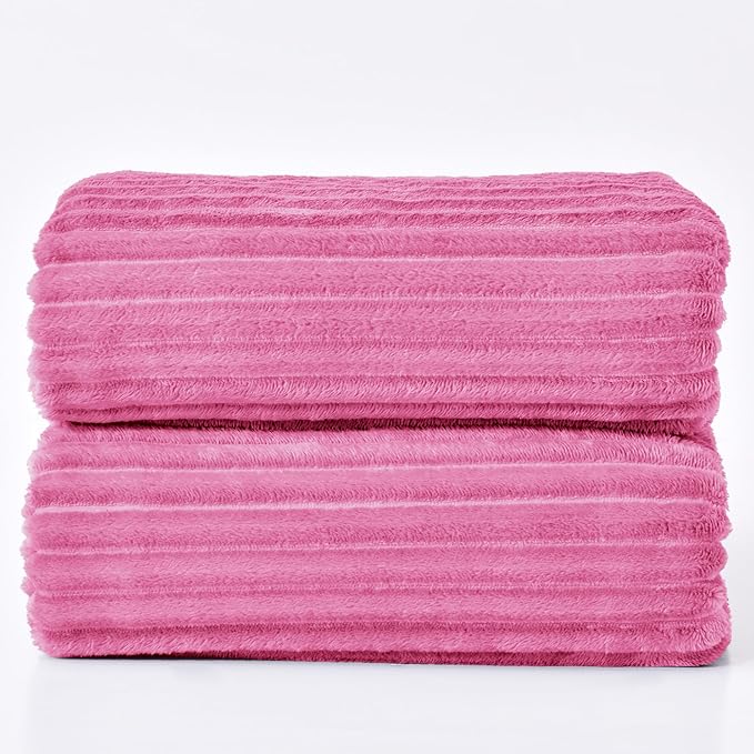 BEDELITE Fleece Blanket Queen Size – 3D Ribbed Jacquard Soft and Warm - Image 9