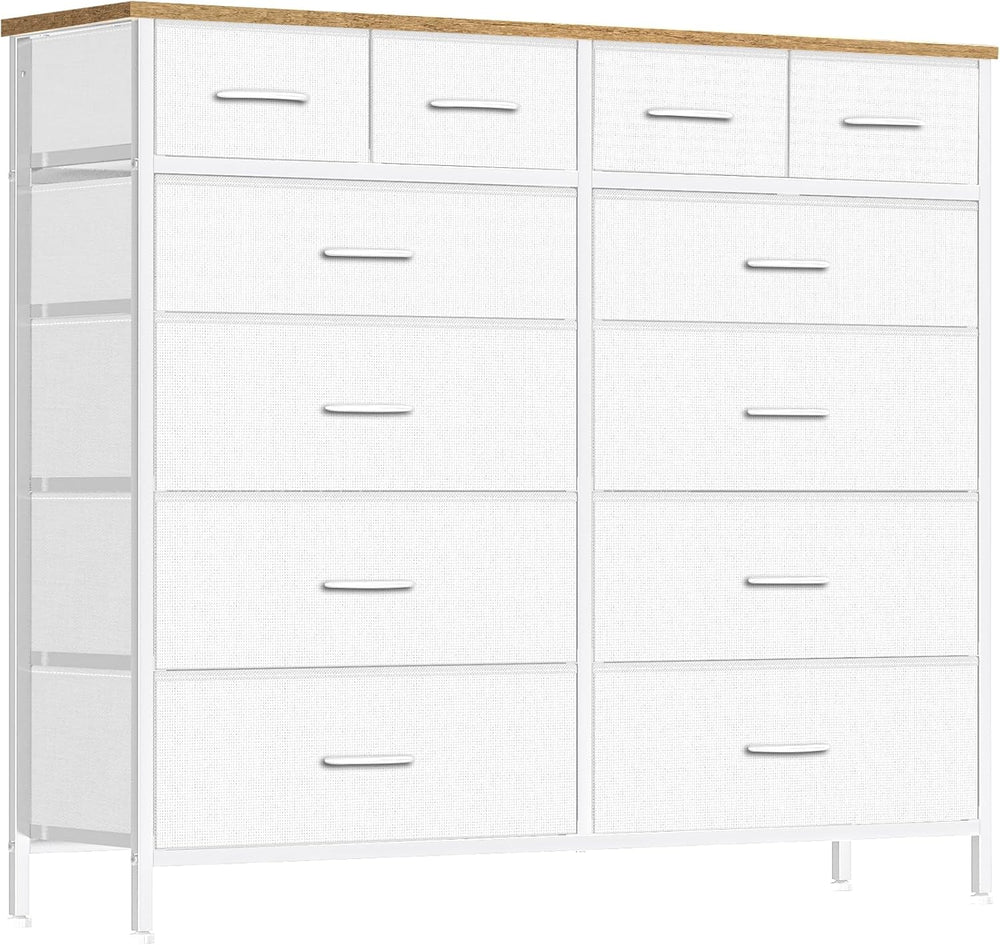 VASICAR 12 Drawers Dresser for Bedroom, Compact Chest of Drawers