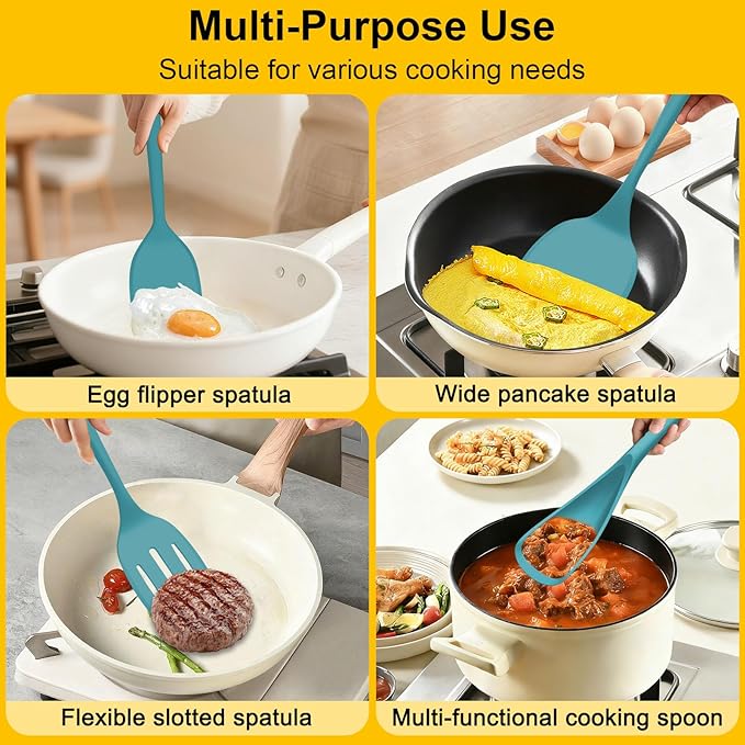 Beijiyi Silicone Spatula Set of 4, 600°F Heat Resistant, BPA Free Kitchen - Image 6