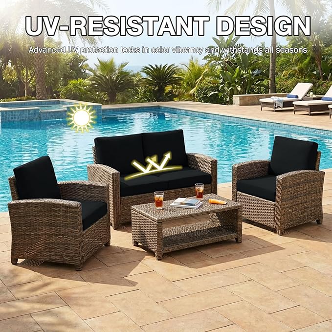 hyha 12Pcs Patio Cushion Covers, Stretch Outdoor Couch Cushion Covers - Image 6
