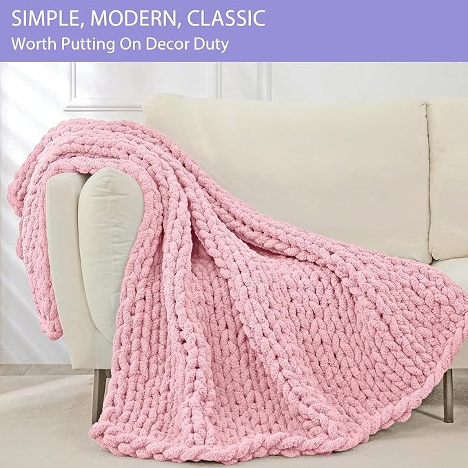 Bigacogo Chunky Knit Throw Blanket - Image 3