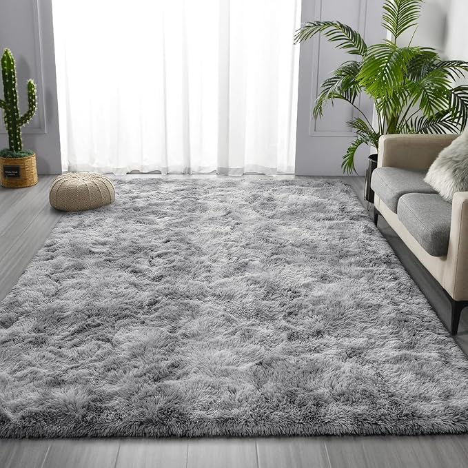 Deerhoo Large Shag Area Rugs 5 x 8, Tie-Dyed Plush Fuzzy Rugs - Image 3