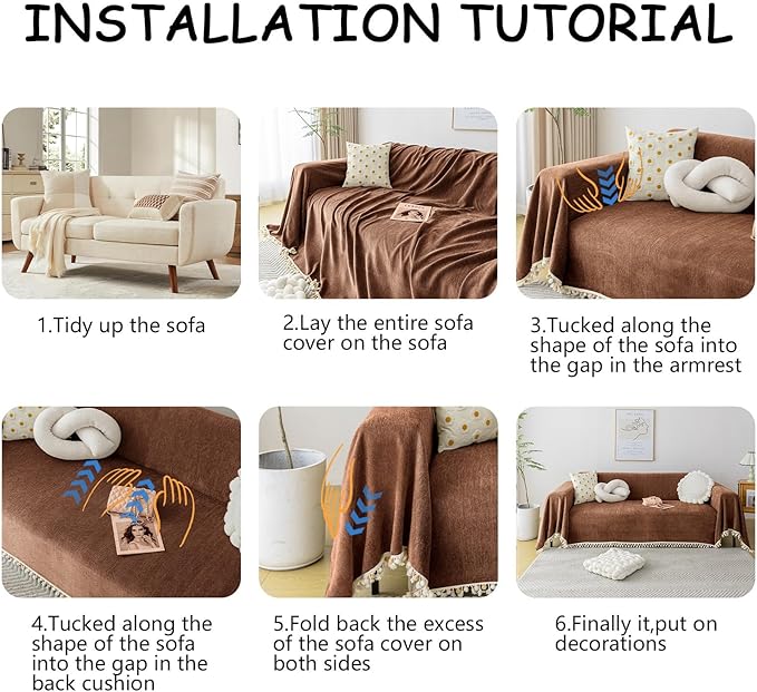 HANDONTIME Boho Style Sofa Cover - Image 6