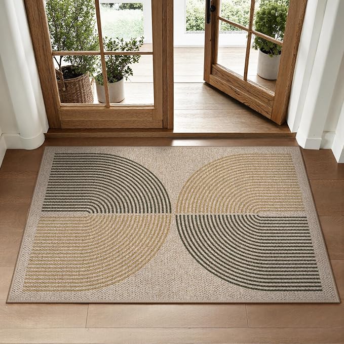 Lahome Enfys Rainbow Easy Jute Rug, 2x3 Entryway Rug Indoor Outdoor Front Door by Lahome