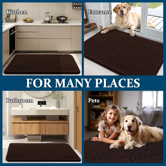 OLANLY Dog Door Mat for Muddy Paws 36x24, Absorbs Moisture and Dirt, Absorbent - Image 8