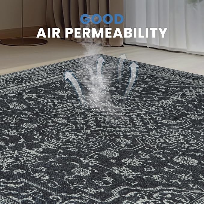 Washable Rugs 8x10 Area Rugs for Living Room, Dining Room- Soft Low Pile - Image 5