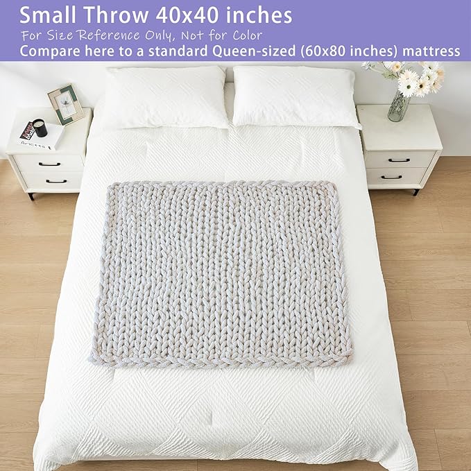 Bigacogo Chunky Knit Throw Blanket - Image 5
