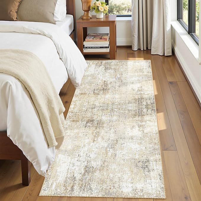 Washable Area Rugs 2'x6' Non-Slip Modern Abstract Soft - Image 3