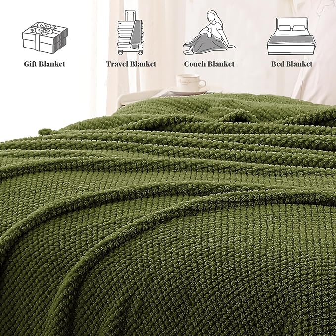 Whale Flotilla Queen Size Fuzzy Fleece Blanket, Fluffy Warm Soft Jacquard Bed - Image 8