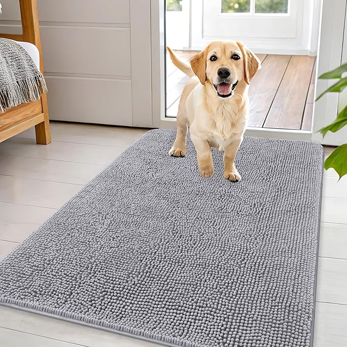 OLANLY Dog Door Mat for Muddy Paws 44x32, Absorbs Moisture and Dirt, Absorbent by OLANLY