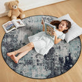 Washable Area Rugs 4ft Non-Slip Modern Abstract Soft by RELEANY