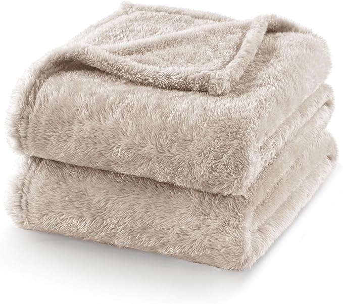 Exclusivo Mezcla Plush Fuzzy Fleece Bed Blanket Queen Size, Super Soft - Image 7