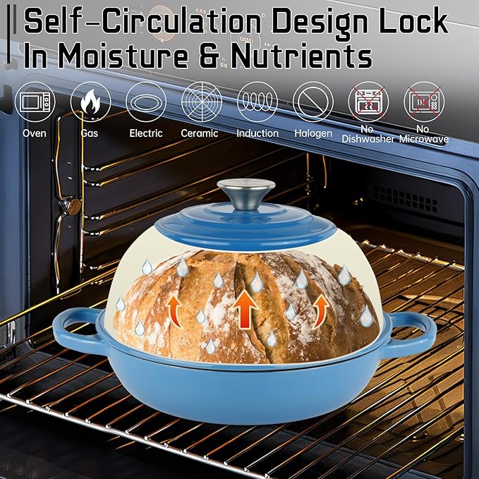 Enameled Cast Iron Bread Oven, Dutch Oven Pot