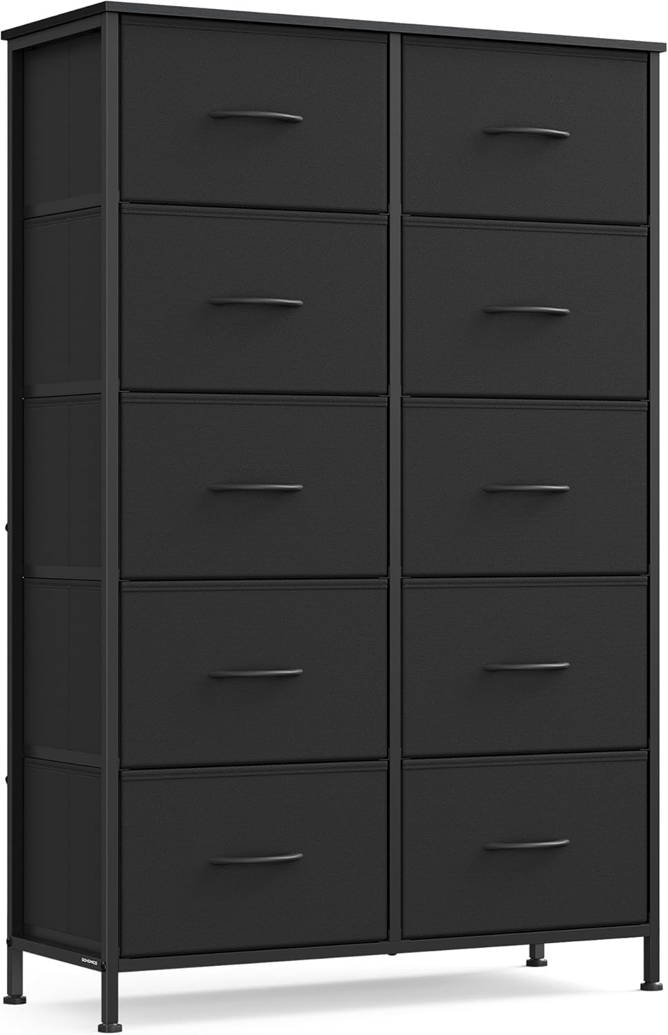 SONGMICS Dresser for Bedroom, Tall Dresser with 10 Fabric Drawers