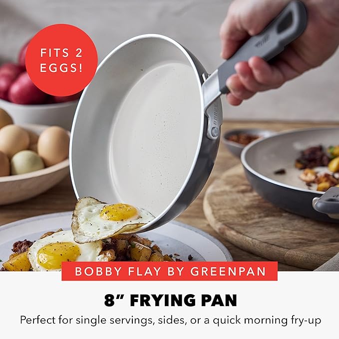 GreenPan x Bobby Flay 8" Nonstick Frying Pan Skillet, PFAS-Free Diamond Ceramic - Image 3