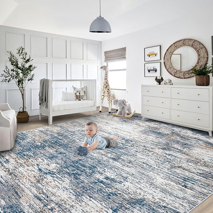XLUEZ 9x12 Area Rug for Living Room, Washable Modern Abstract Large Area Rug - Image 7
