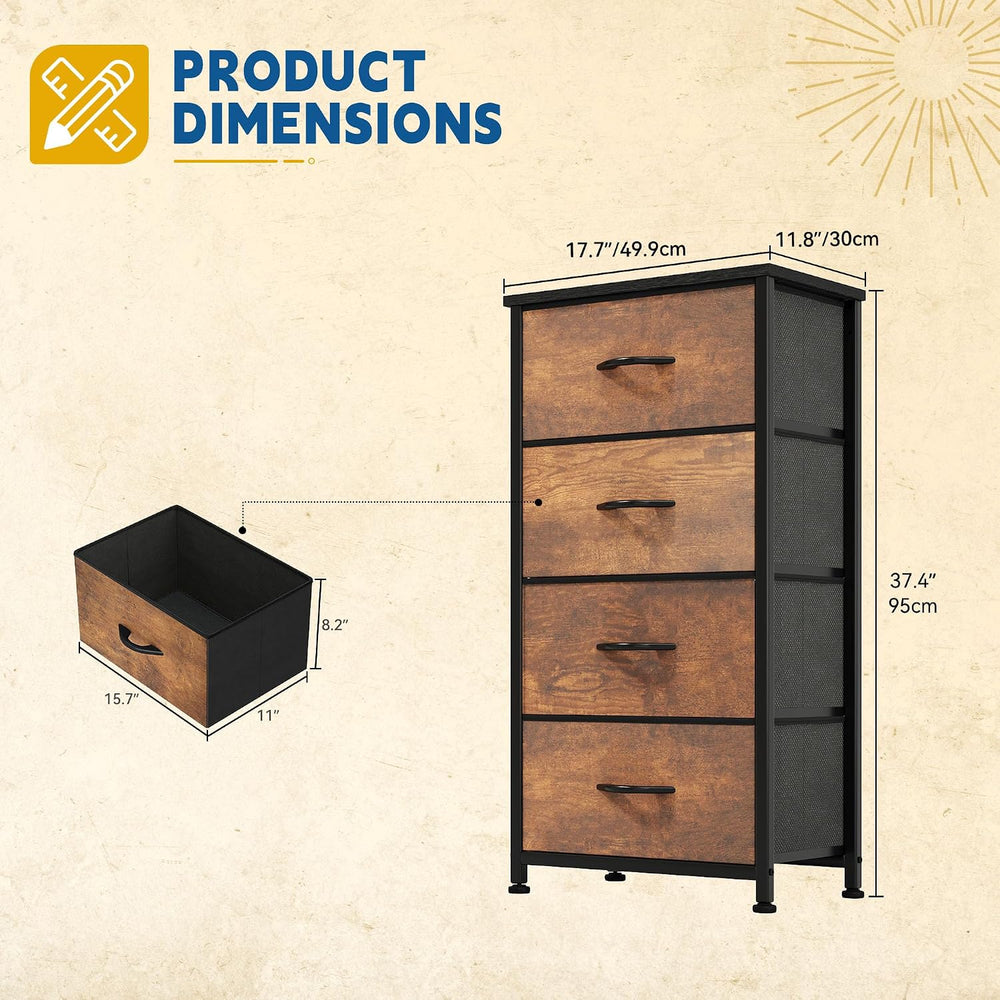 DWVO Dresser with 4 Drawers