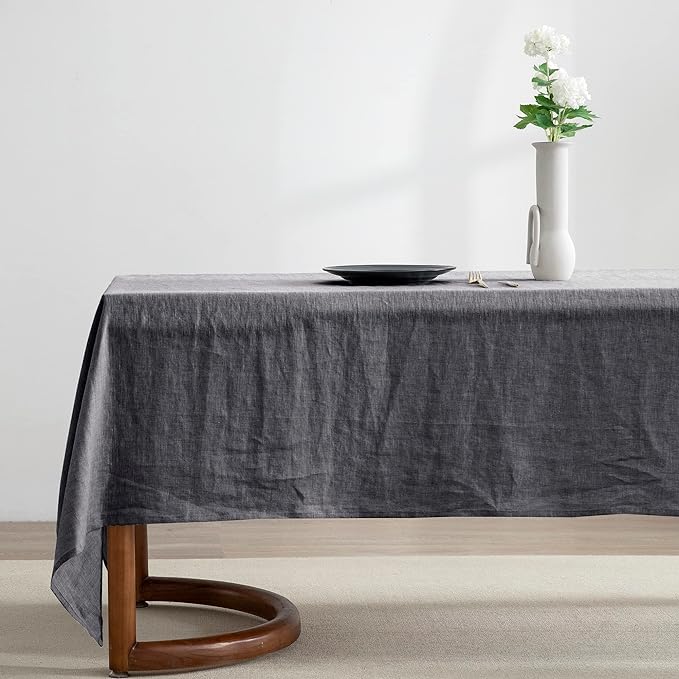 EVERLY 100% Pure Linen Rectangle Tablecloths 60x120Inches for Dining,Buffet P...