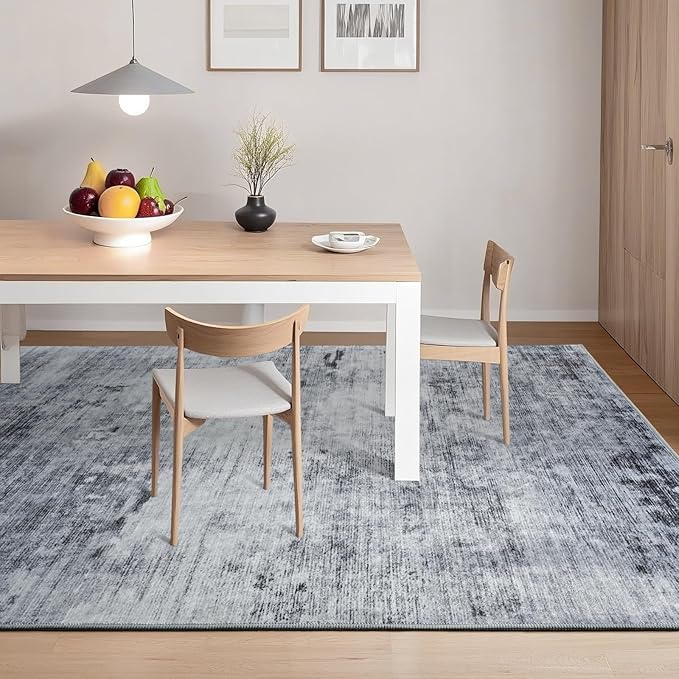 Toneed Abstract Area Rug 8x10 Modern Washable Rug Soft Non Slip Rug Low Pile - Image 3