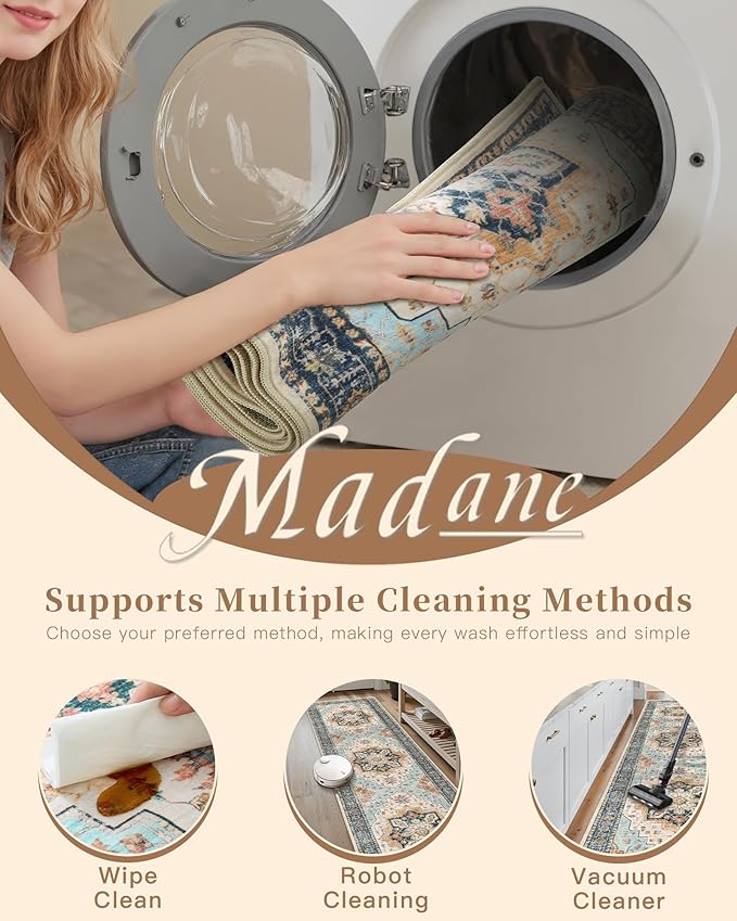Madane Washable Runner Rug - Image 8