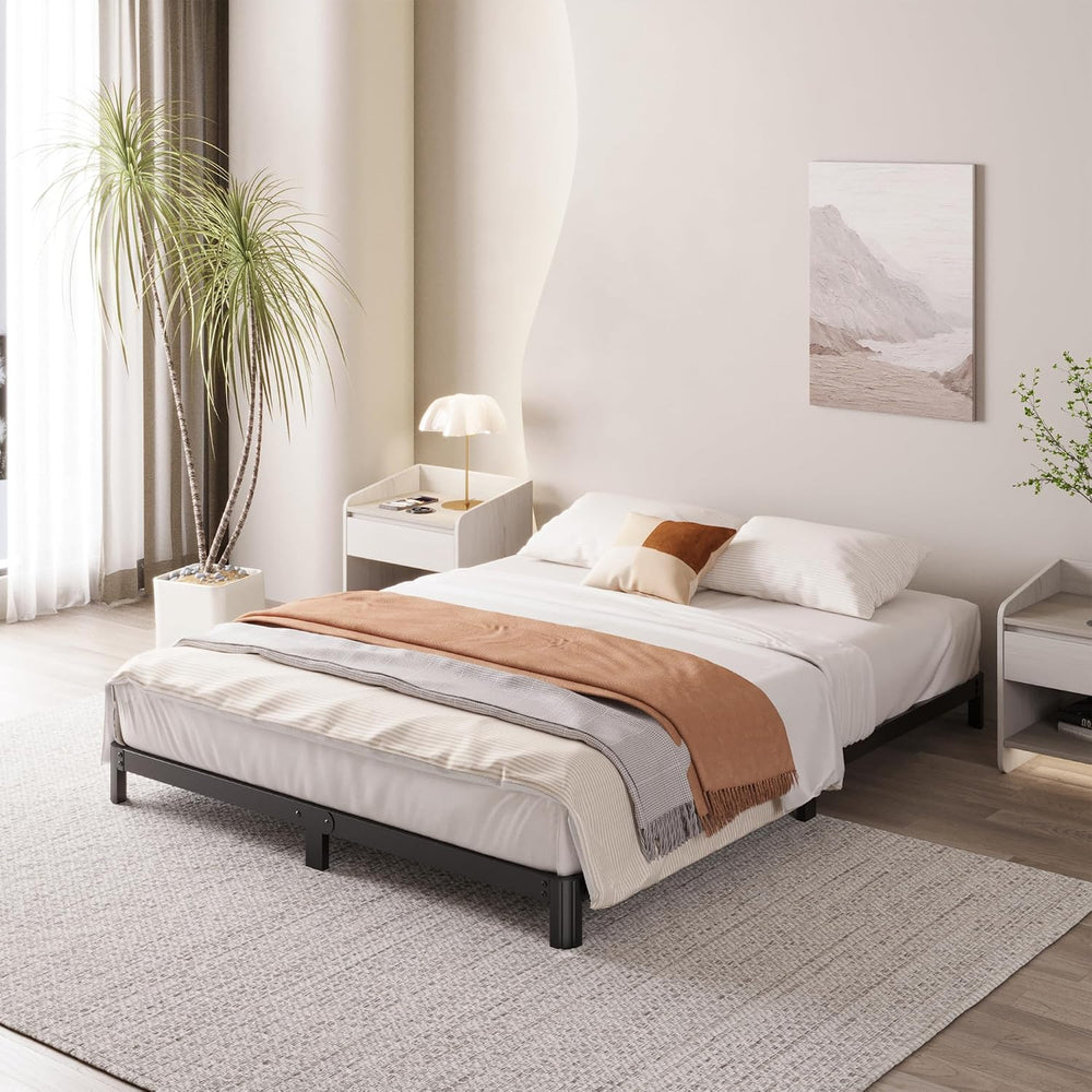 Yicensen 4 Inch Full Bed Frame Low Profile No Box Spring Needed