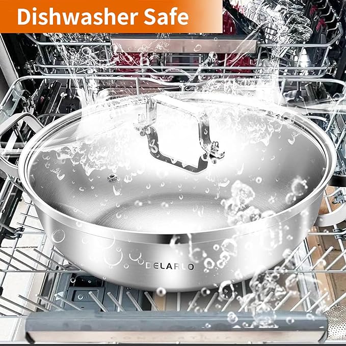 Delarlo Tri-Ply Stainless Steel 11 inch Everyday Pan - Image 6