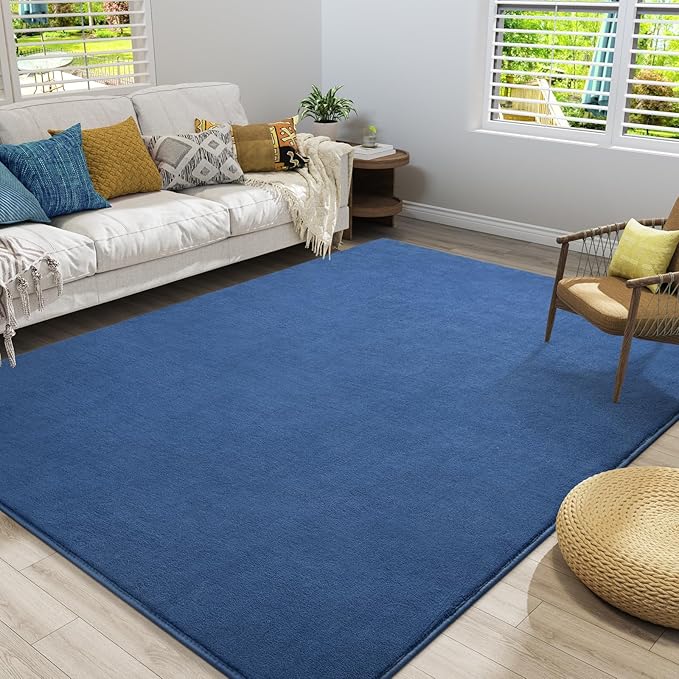 Amearea Large Modern Area Rugs for Bedroom Living Room, 6x9 Feet Blue Thickened - Image 6