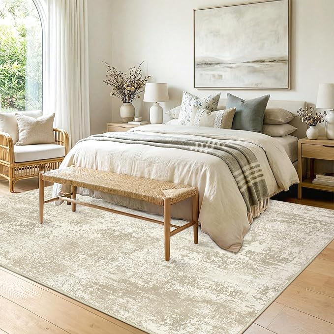 Washable Area Rugs 8'x10' Non-Slip Modern Abstract Soft - Image 3