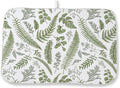 Sage Green Herb Leaves Dish Drying Mat 18 x 24 Inch Vintage Sage Green Leaf by Sorktse