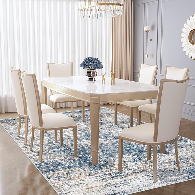 XLUEZ 5x7 Area Rugs for Living Room, Washable Modern Abstract Large Area Rug - Image 6