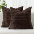 MIULEE Pack of 2 Corduroy Decorative Throw Pillow Covers 16x16 Inch Soft Boho by MIULEE